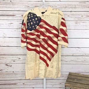 3 for $25 Cotton Traders American Flag shirt L